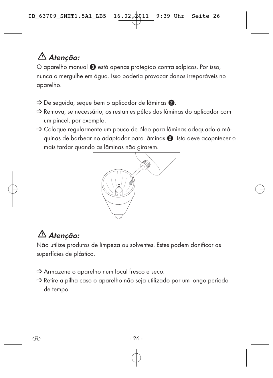 Atenção | Silvercrest SNHT 1.5 A1 User Manual | Page 28 / 42
