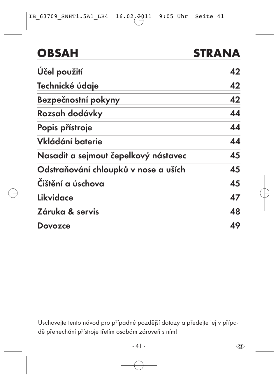 Silvercrest SNHT 1.5 A1 User Manual | Page 43 / 62