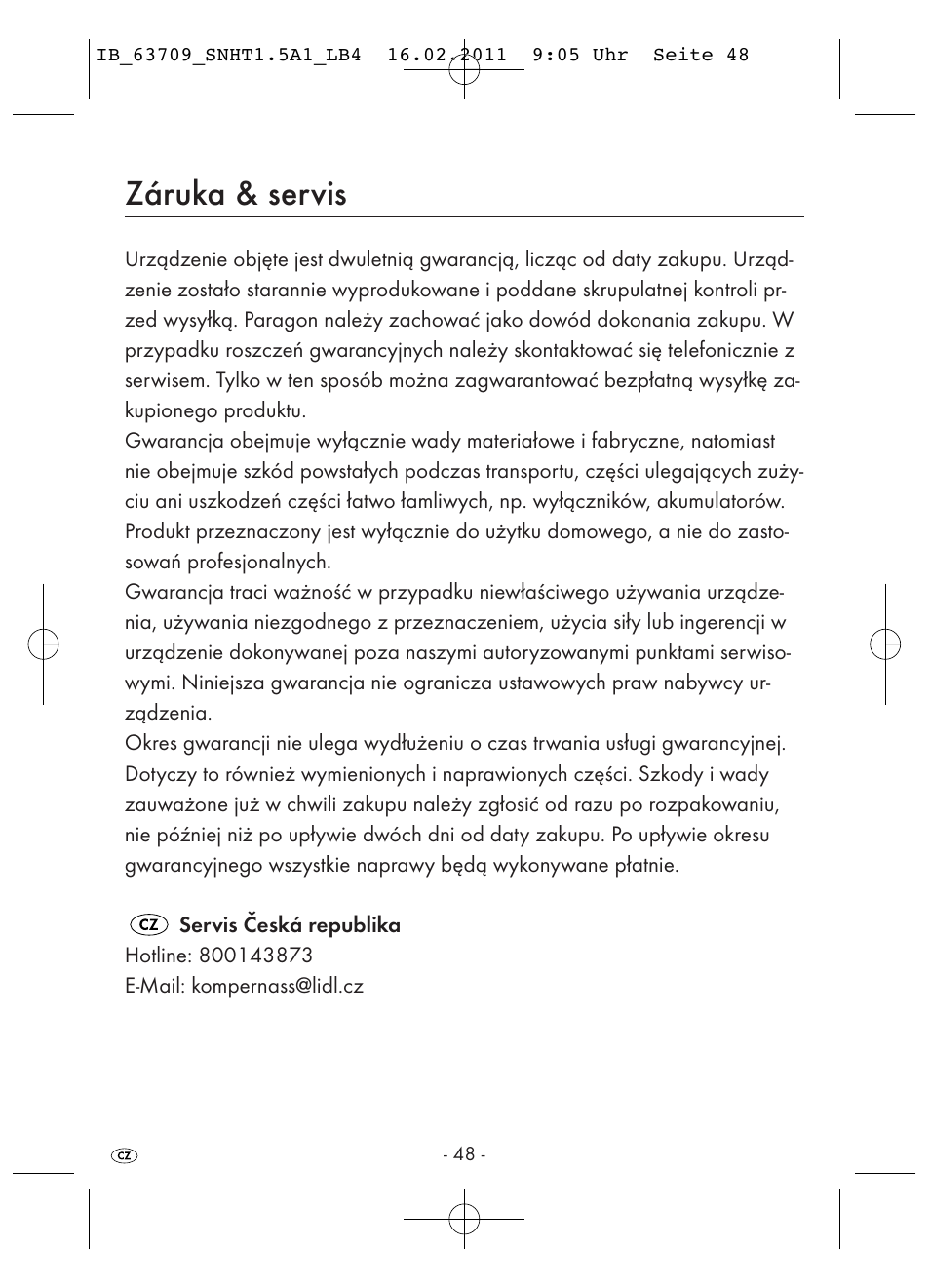 Záruka & servis | Silvercrest SNHT 1.5 A1 User Manual | Page 50 / 62