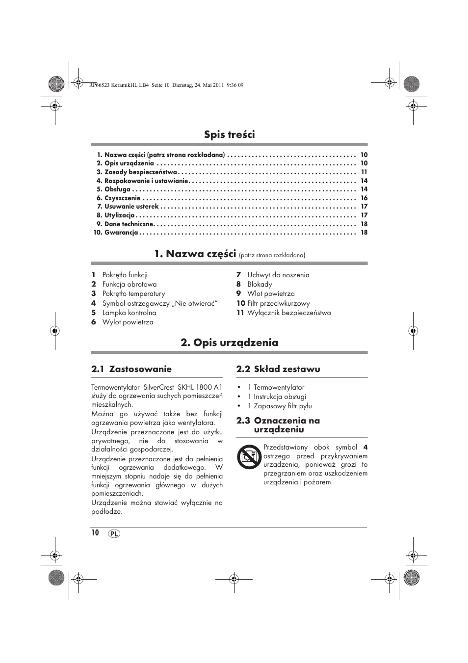 Silvercrest SKHL 1800 A1 User Manual | Page 12 / 66