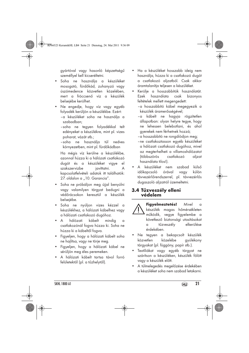 Silvercrest SKHL 1800 A1 User Manual | Page 23 / 66