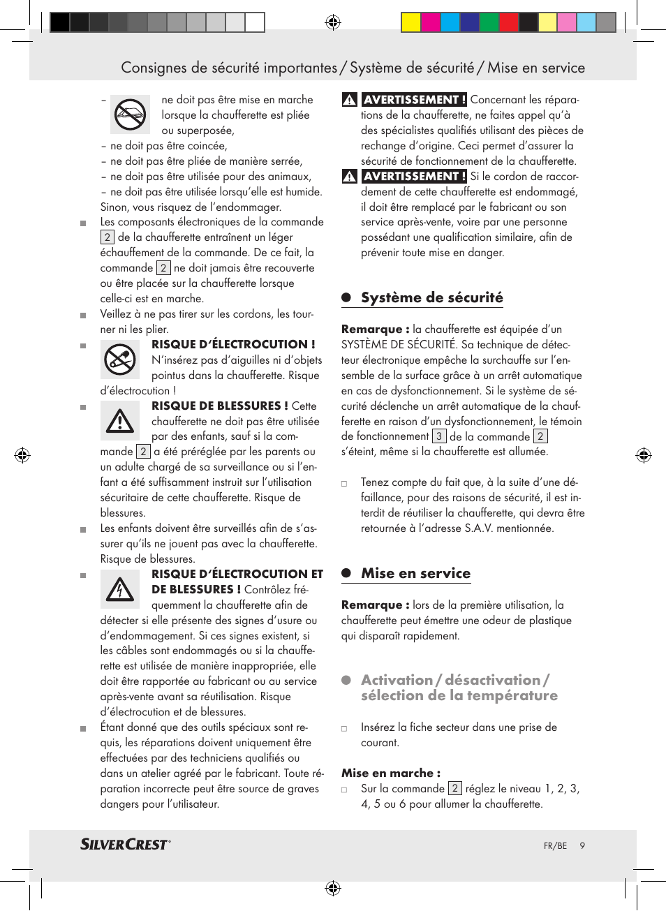 Système de sécurité, Mise en service | Silvercrest SFW 100 A2 User Manual | Page 5 / 32