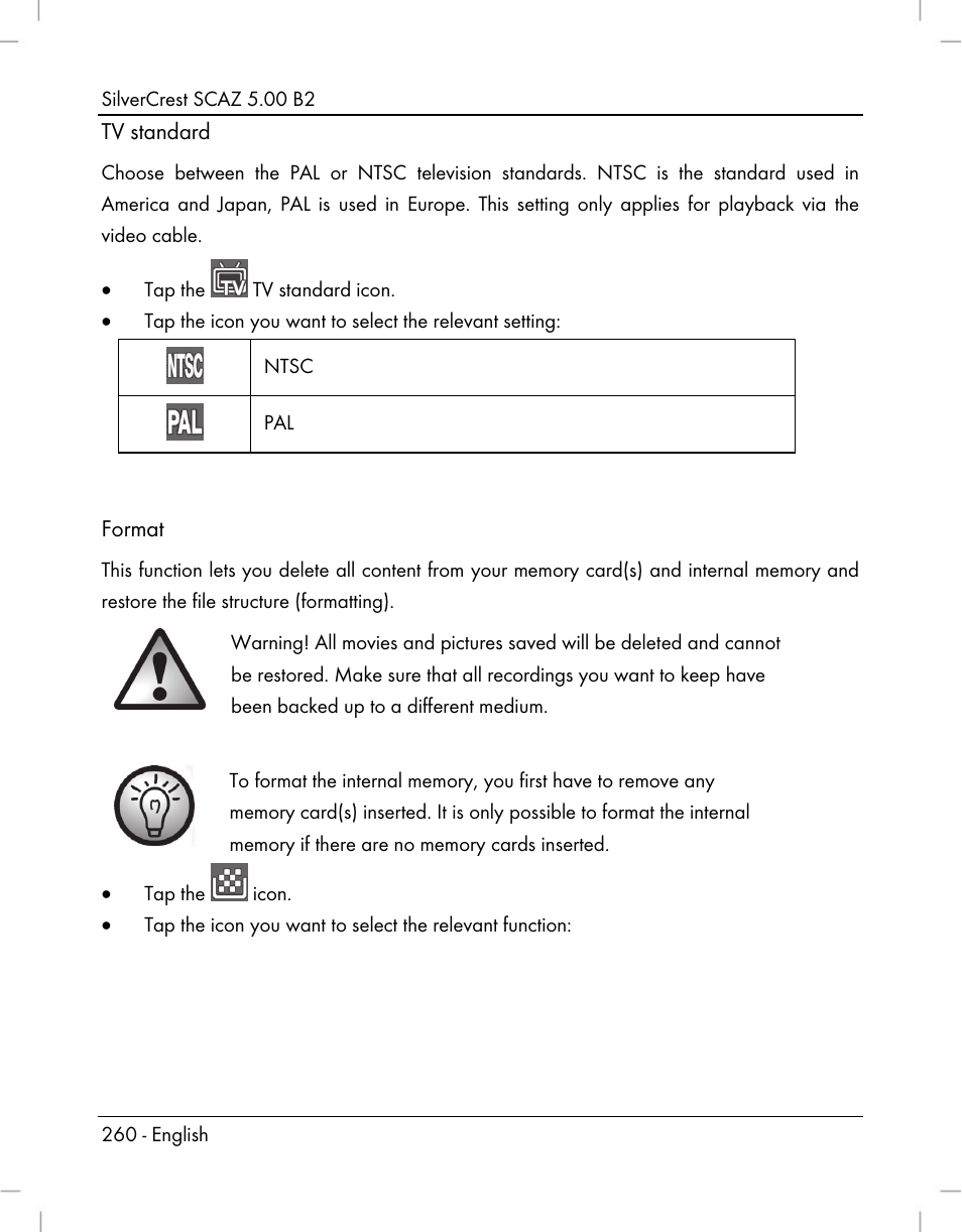 Silvercrest SCAZ 5.00 B2 User Manual | Page 262 / 296