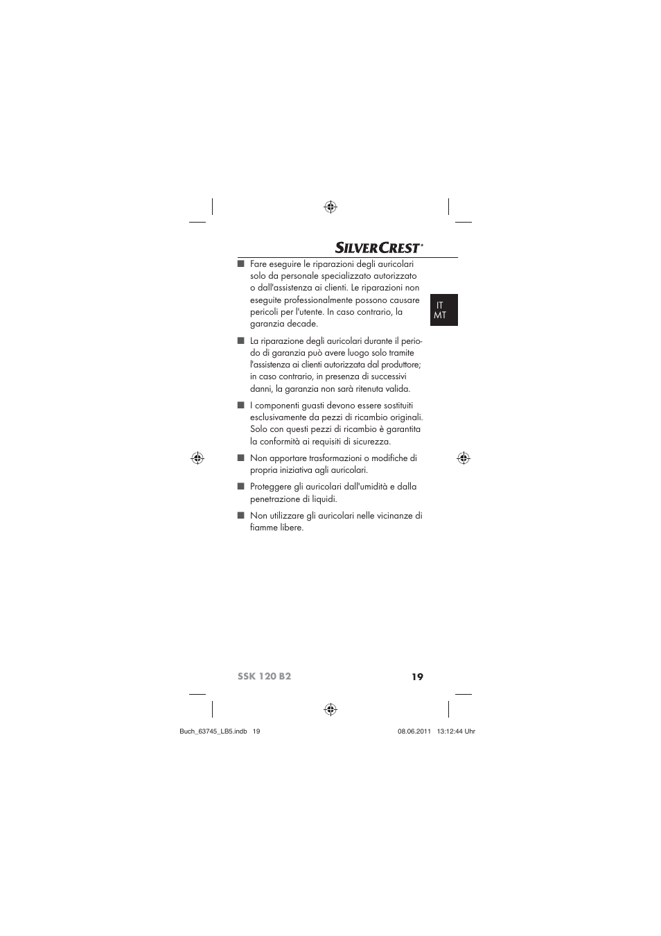 Silvercrest SSK 120 B2 User Manual | Page 21 / 72