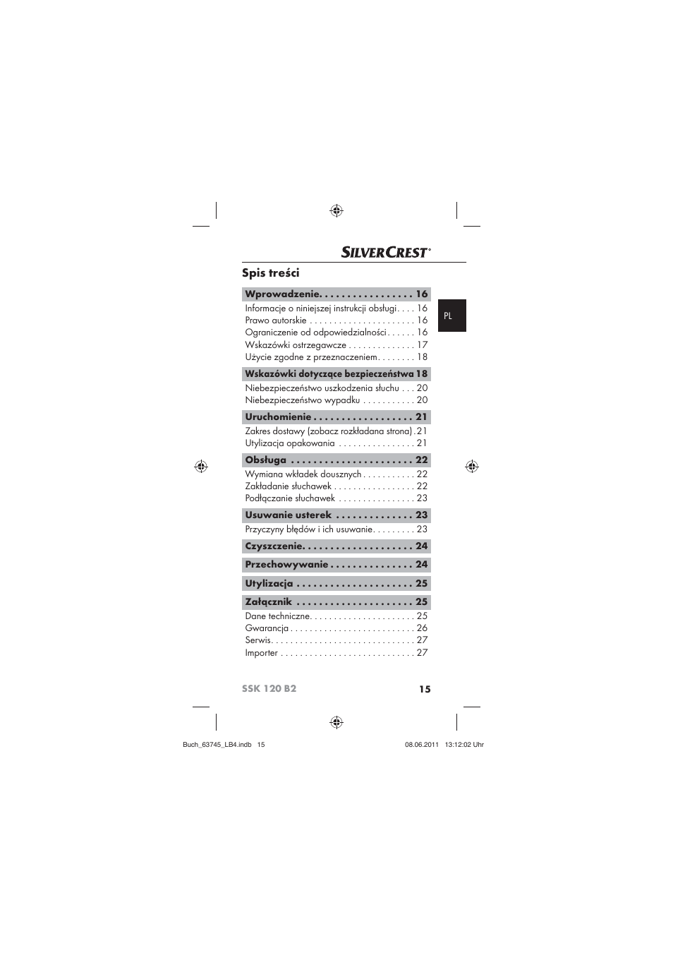 Silvercrest SSK 120 B2 User Manual | Page 17 / 86