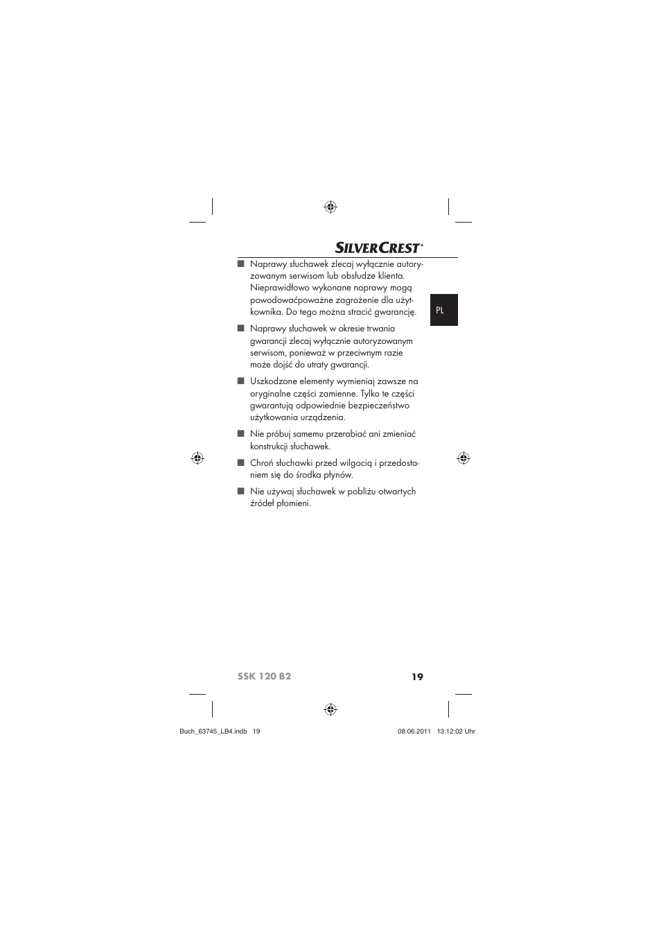Silvercrest SSK 120 B2 User Manual | Page 21 / 86