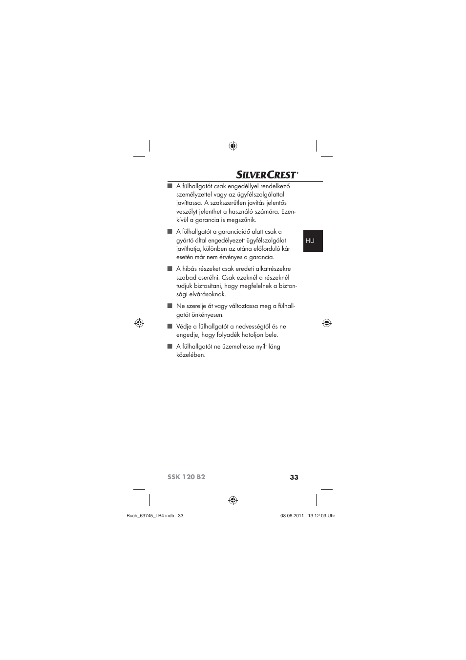 Silvercrest SSK 120 B2 User Manual | Page 35 / 86