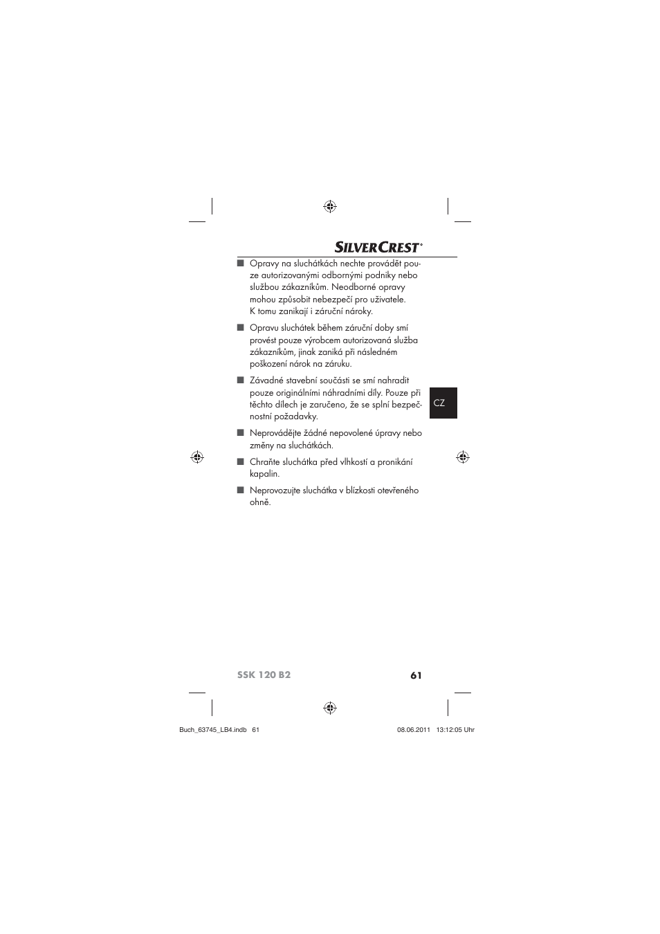 Silvercrest SSK 120 B2 User Manual | Page 63 / 86