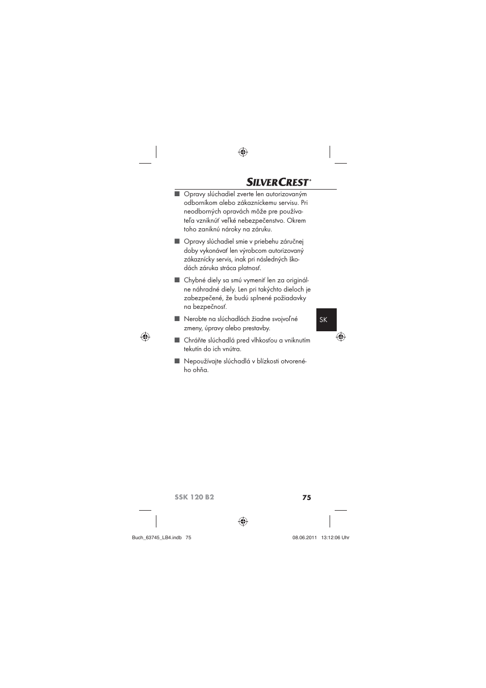 Silvercrest SSK 120 B2 User Manual | Page 77 / 86