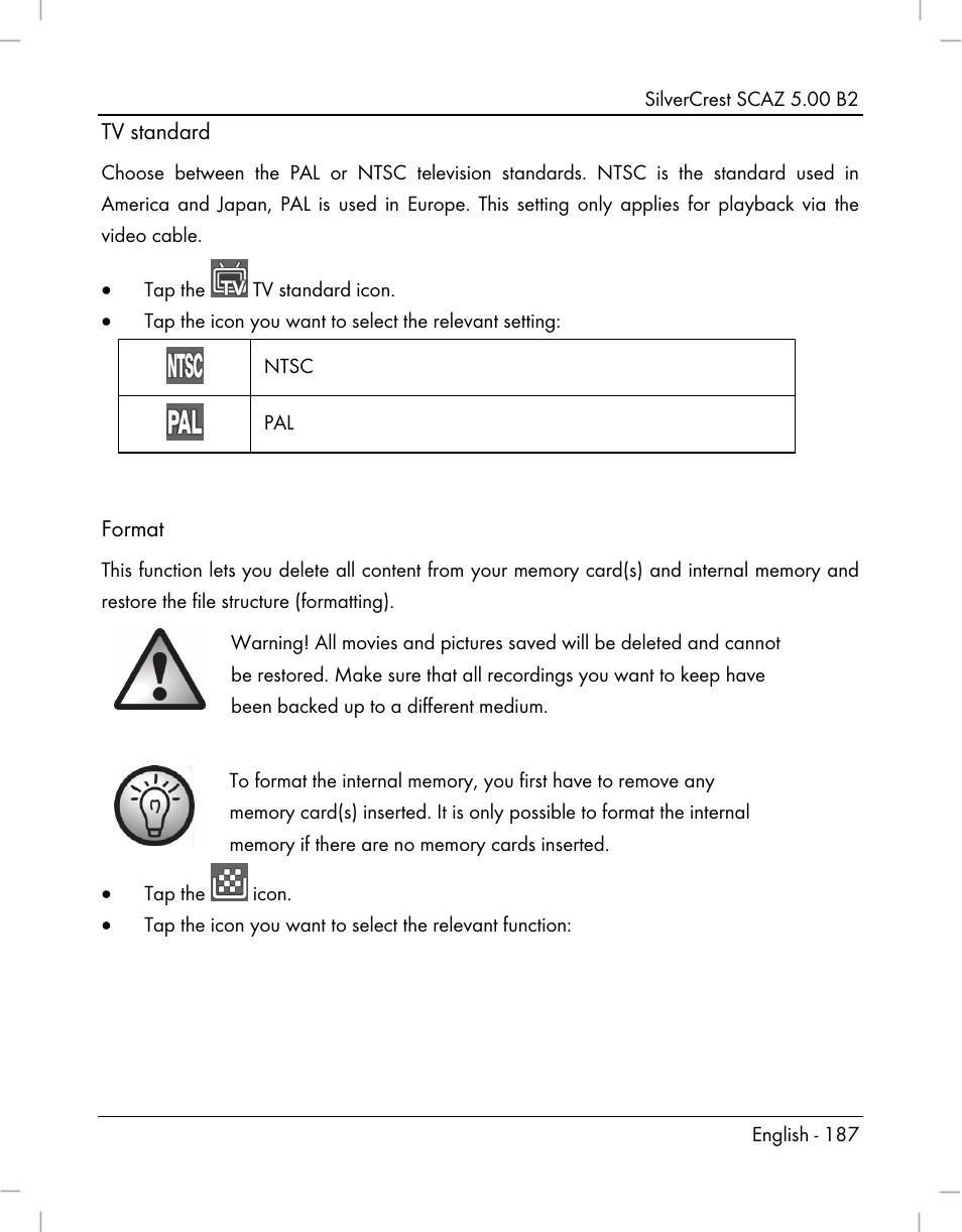 Silvercrest SCAZ 5.00 B2 User Manual | Page 189 / 222