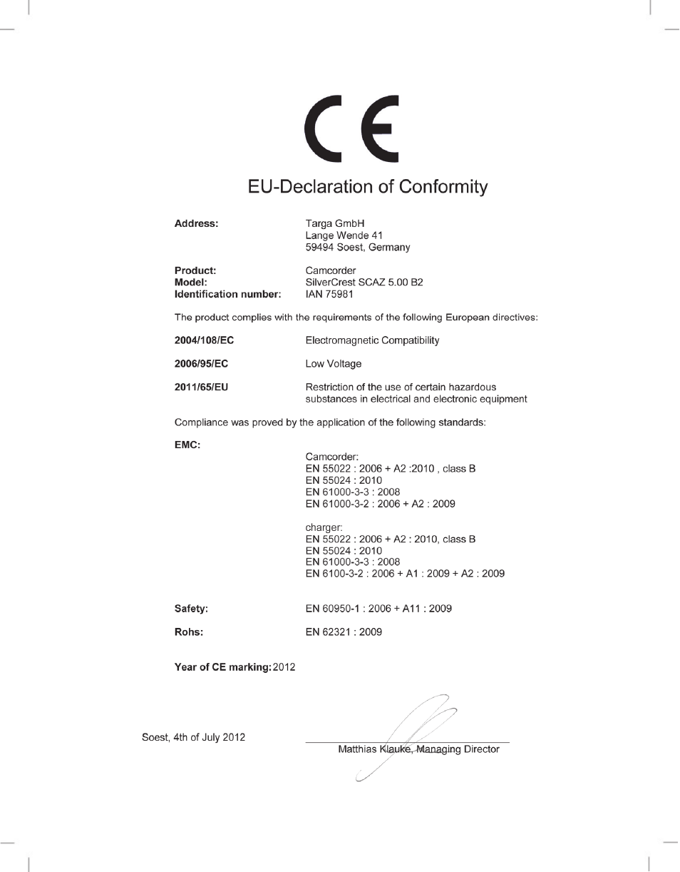 Silvercrest SCAZ 5.00 B2 User Manual | Page 222 / 222