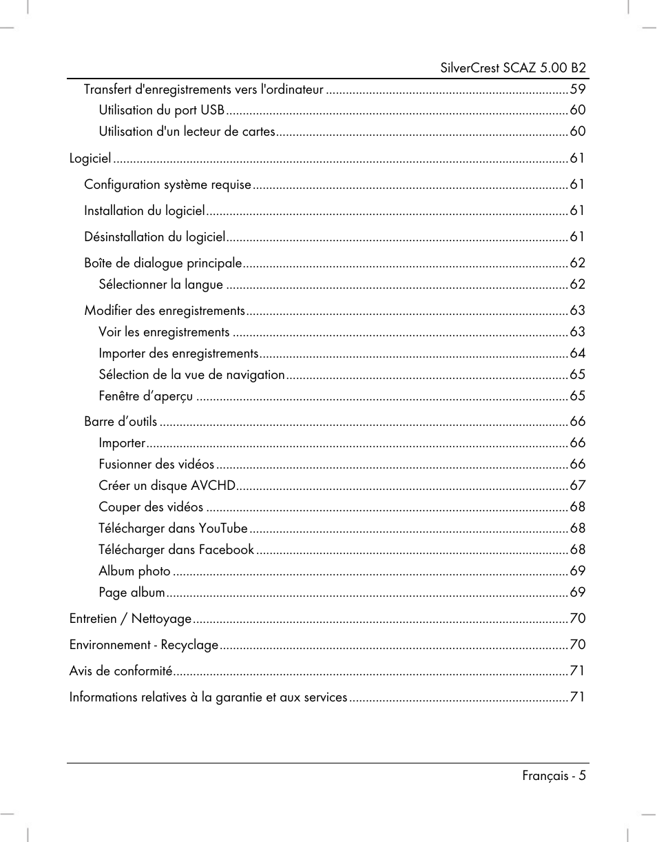 Silvercrest SCAZ 5.00 B2 User Manual | Page 7 / 222