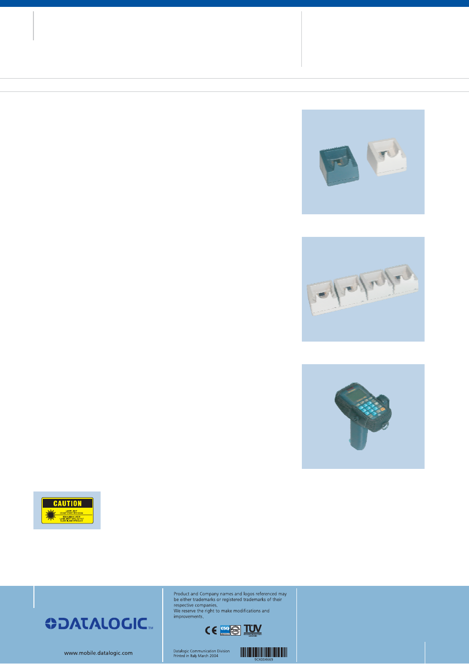 Accessories, Specifications, Professional pistol grip terminal m | Datalogic Scanning F725-E/RF User Manual | Page 2 / 2