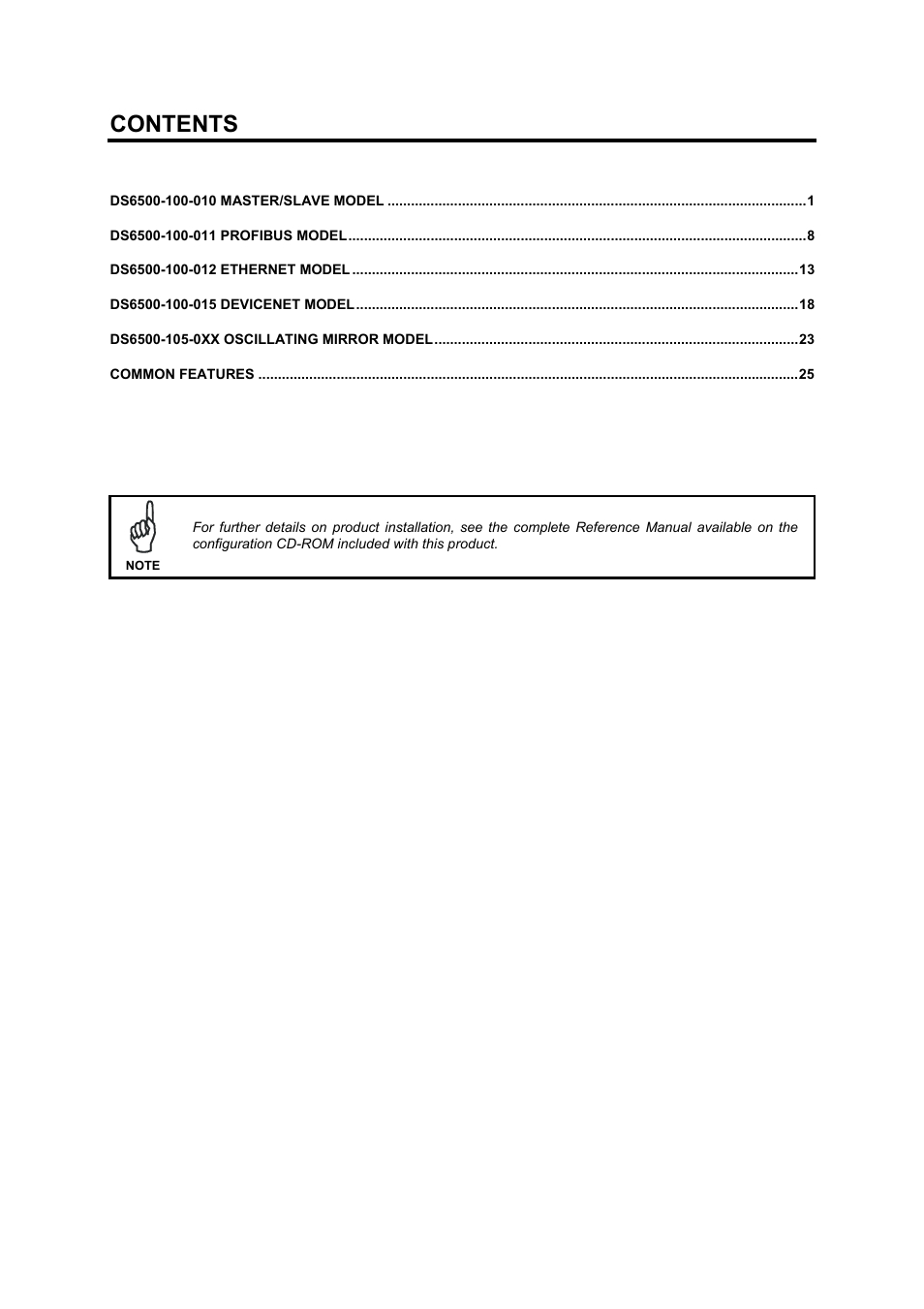 Datalogic Scanning DS6500-100-015 User Manual | Page 2 / 36