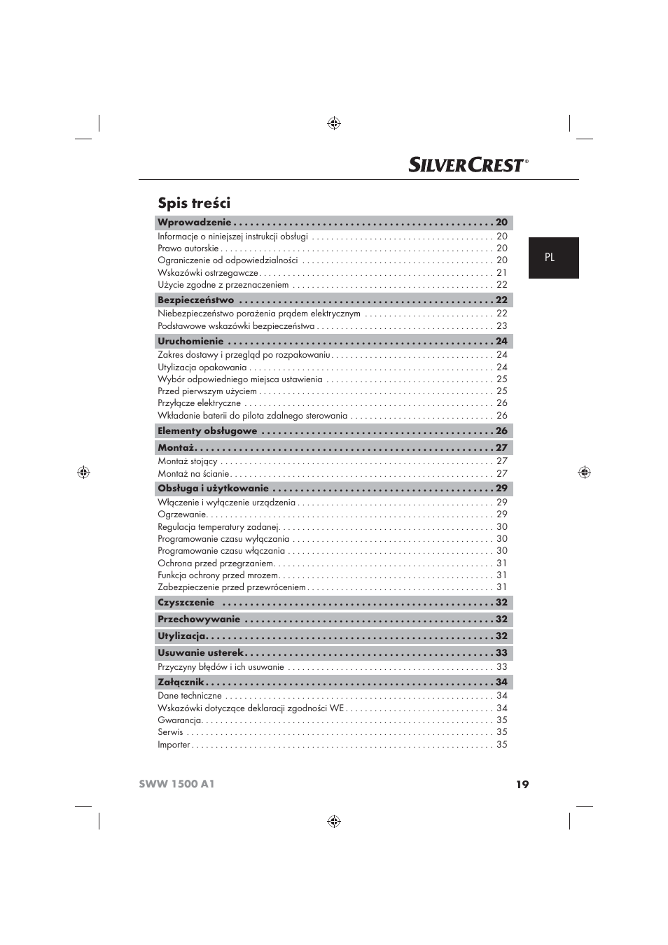 Silvercrest SWW 1500 A1 User Manual | Page 21 / 128