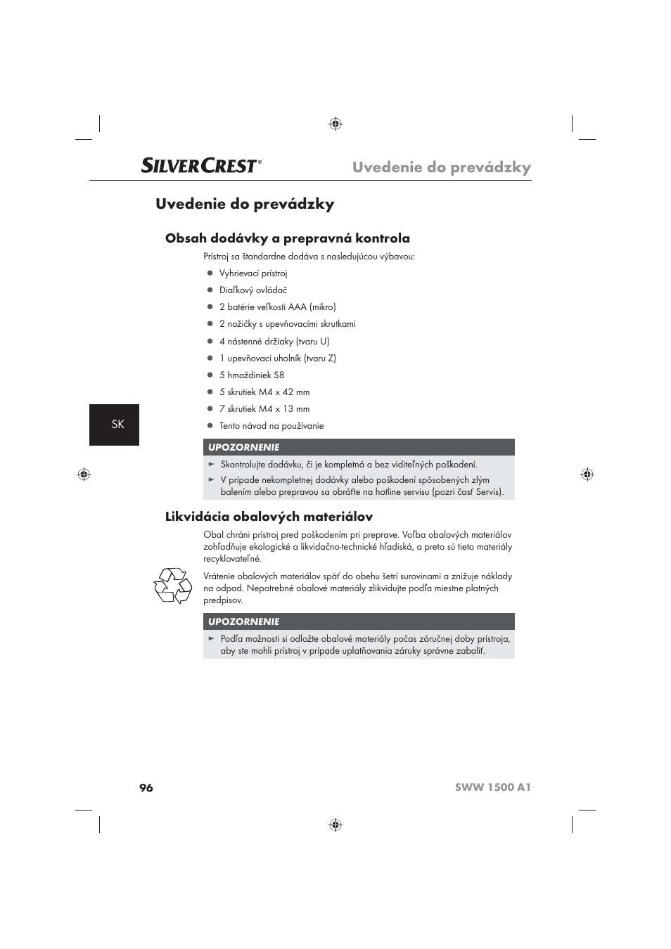 Silvercrest SWW 1500 A1 User Manual | Page 98 / 128