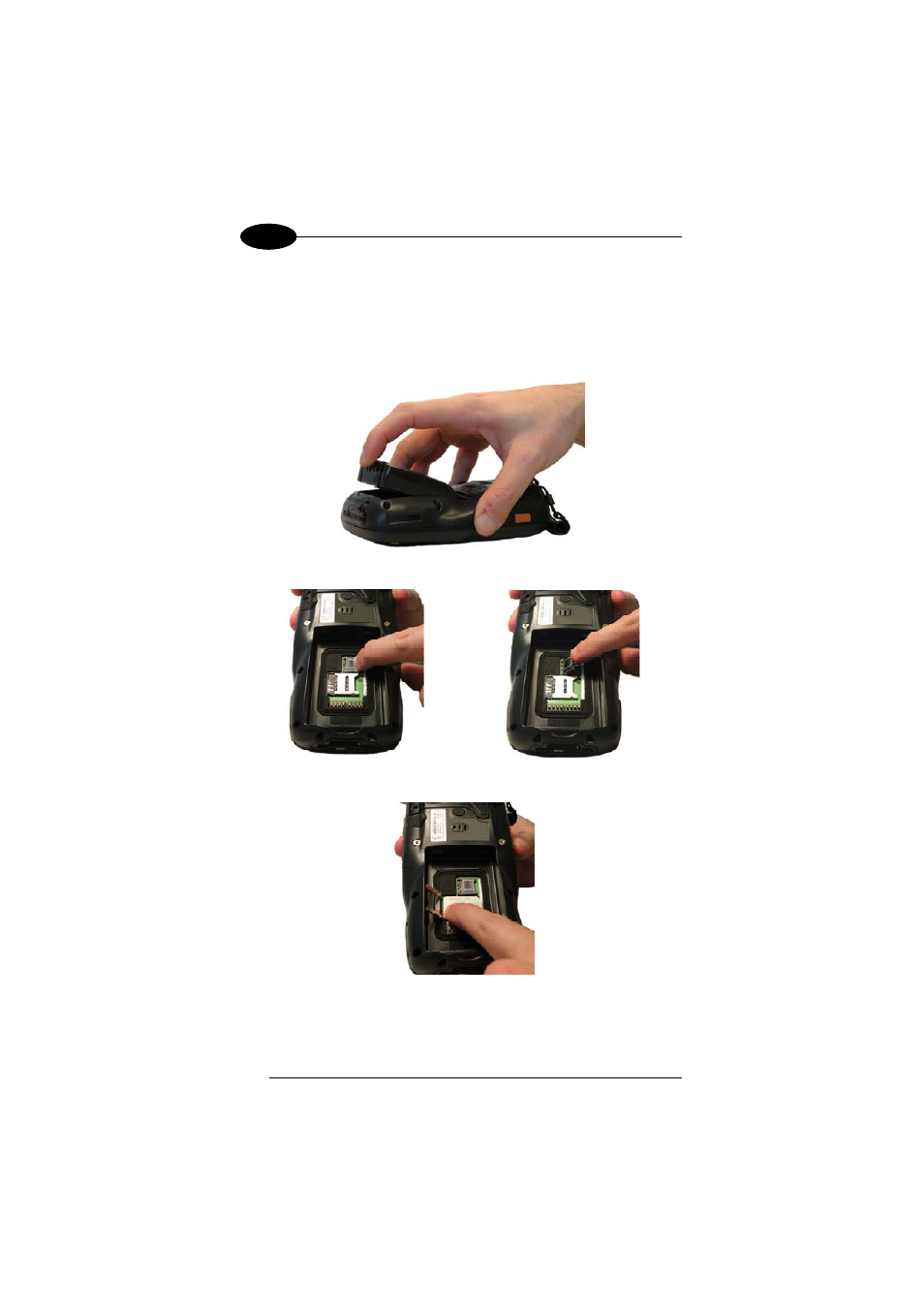 Installing the sim card, 5 installing the sim card | Datalogic Scanning 00A0LS-1N1-MEN0 User Manual | Page 14 / 111