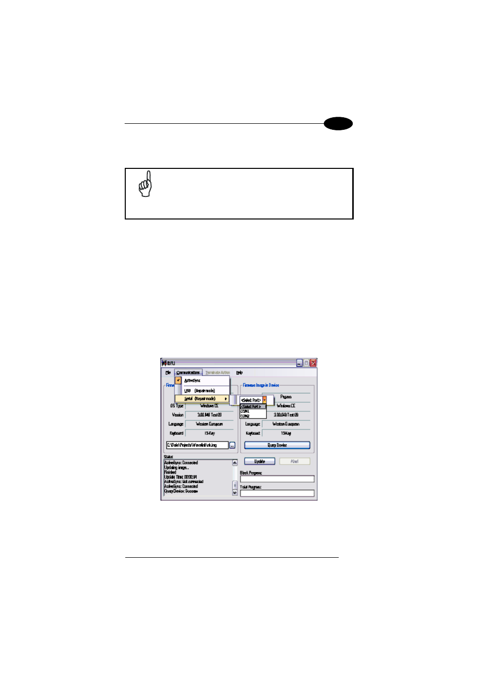 Restoring the firmware, Using activesync, 4 restoring the firmware | Datalogic Scanning 00A0LS-1N1-MEN0 User Manual | Page 75 / 111