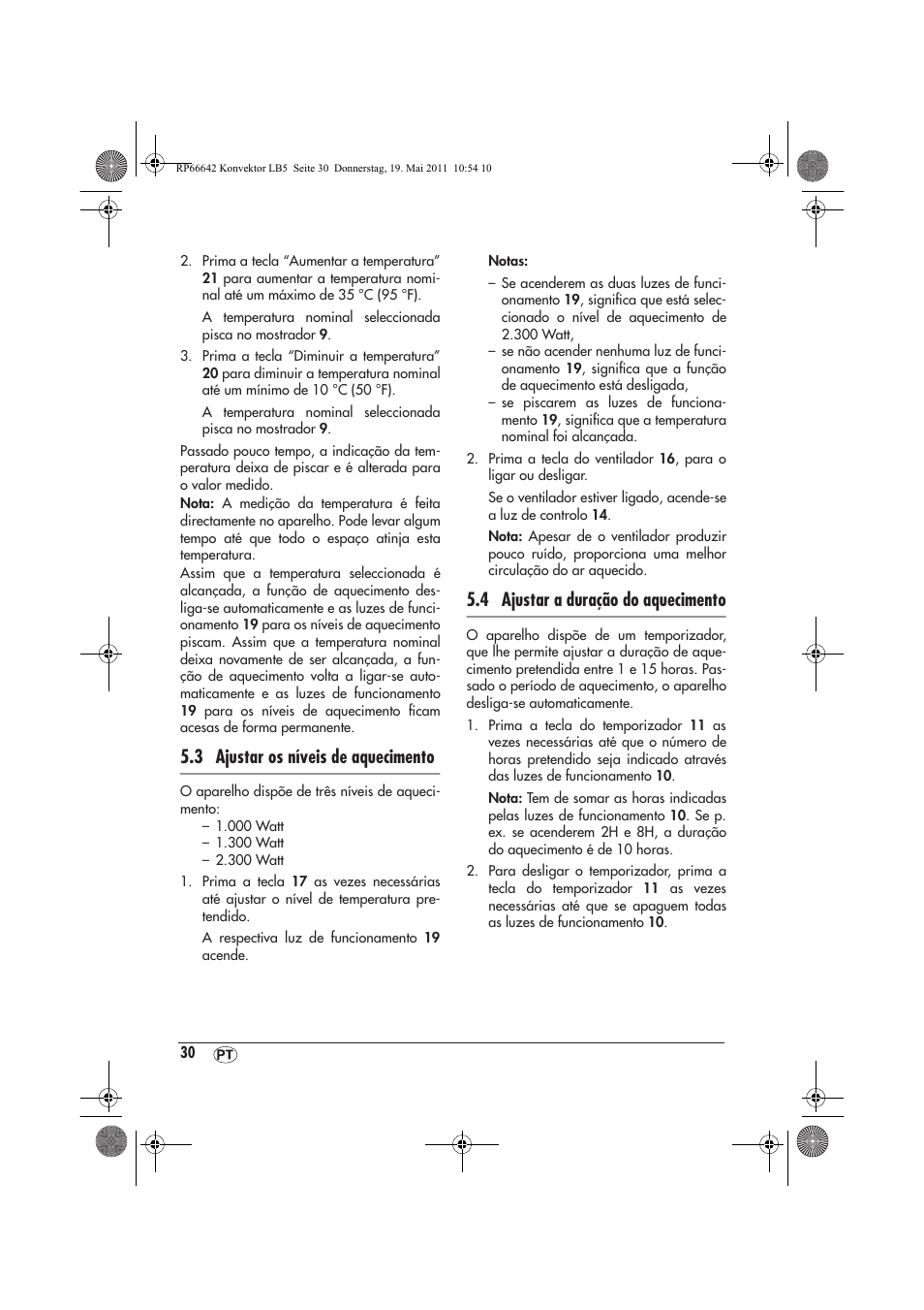 3 ajustar os níveis de aquecimento, 4 ajustar a duração do aquecimento | Silvercrest SKT 2300 A1 User Manual | Page 32 / 58