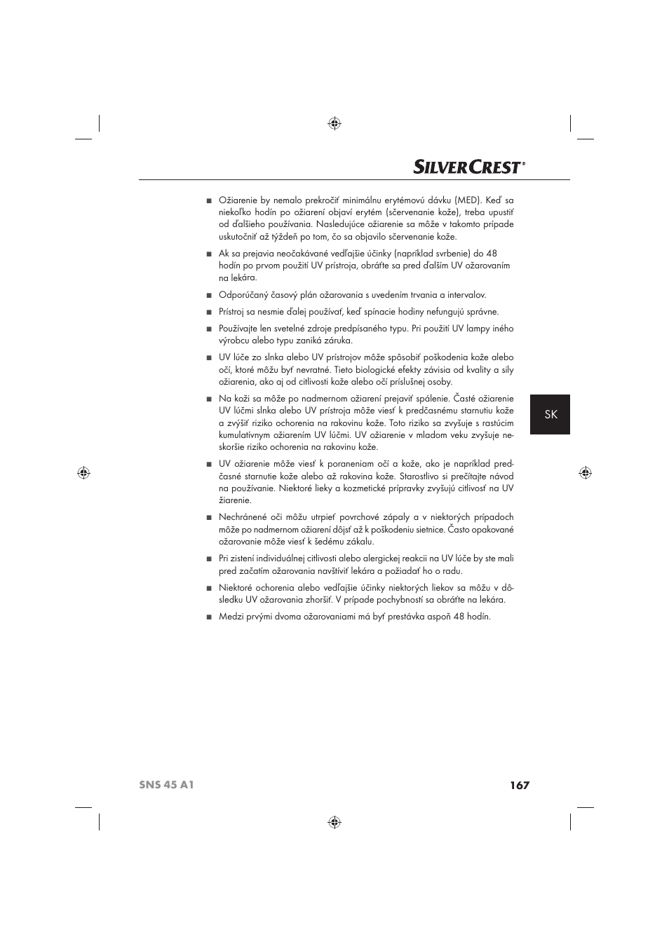 Silvercrest SNS 45 A1 User Manual | Page 167 / 194