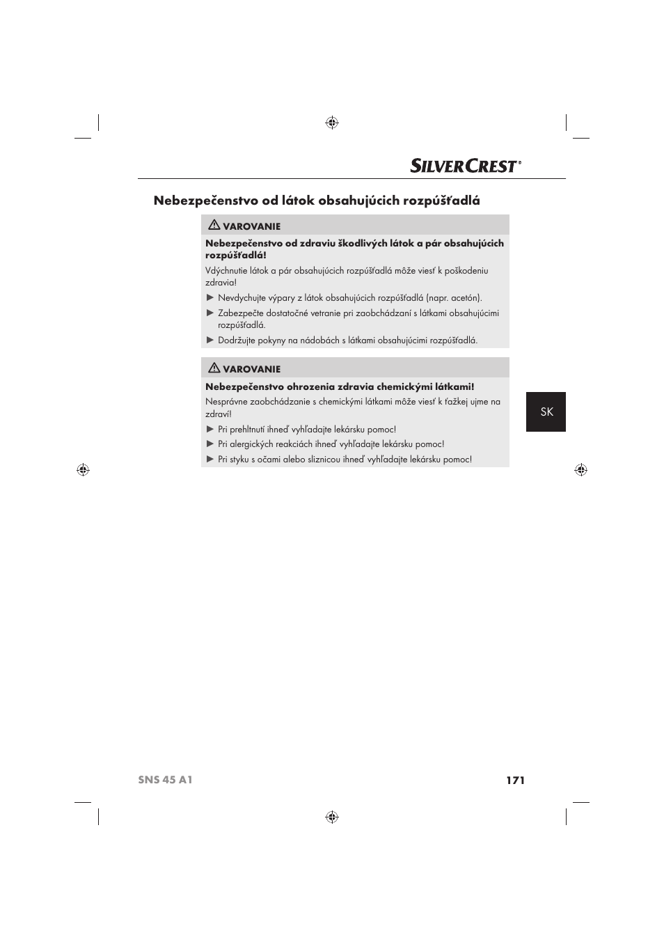Silvercrest SNS 45 A1 User Manual | Page 171 / 194