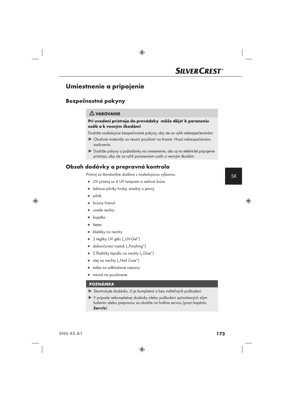 Silvercrest SNS 45 A1 User Manual | Page 173 / 194