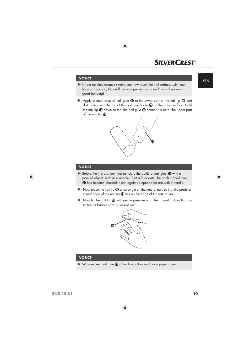 Silvercrest SNS 45 A1 User Manual | Page 19 / 194