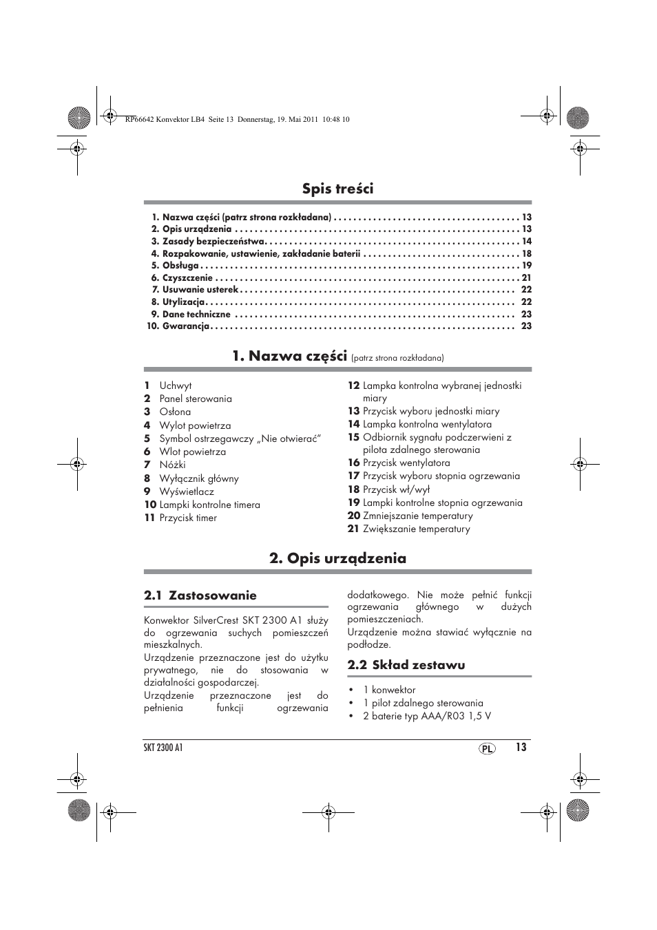 Silvercrest SKT 2300 A1 User Manual | Page 15 / 82