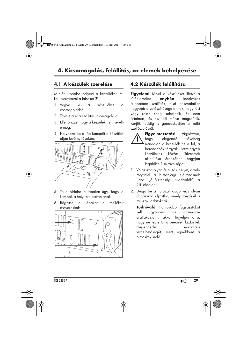 Kicsomagolás, felállítás, az elemek behelyezése | Silvercrest SKT 2300 A1 User Manual | Page 31 / 82