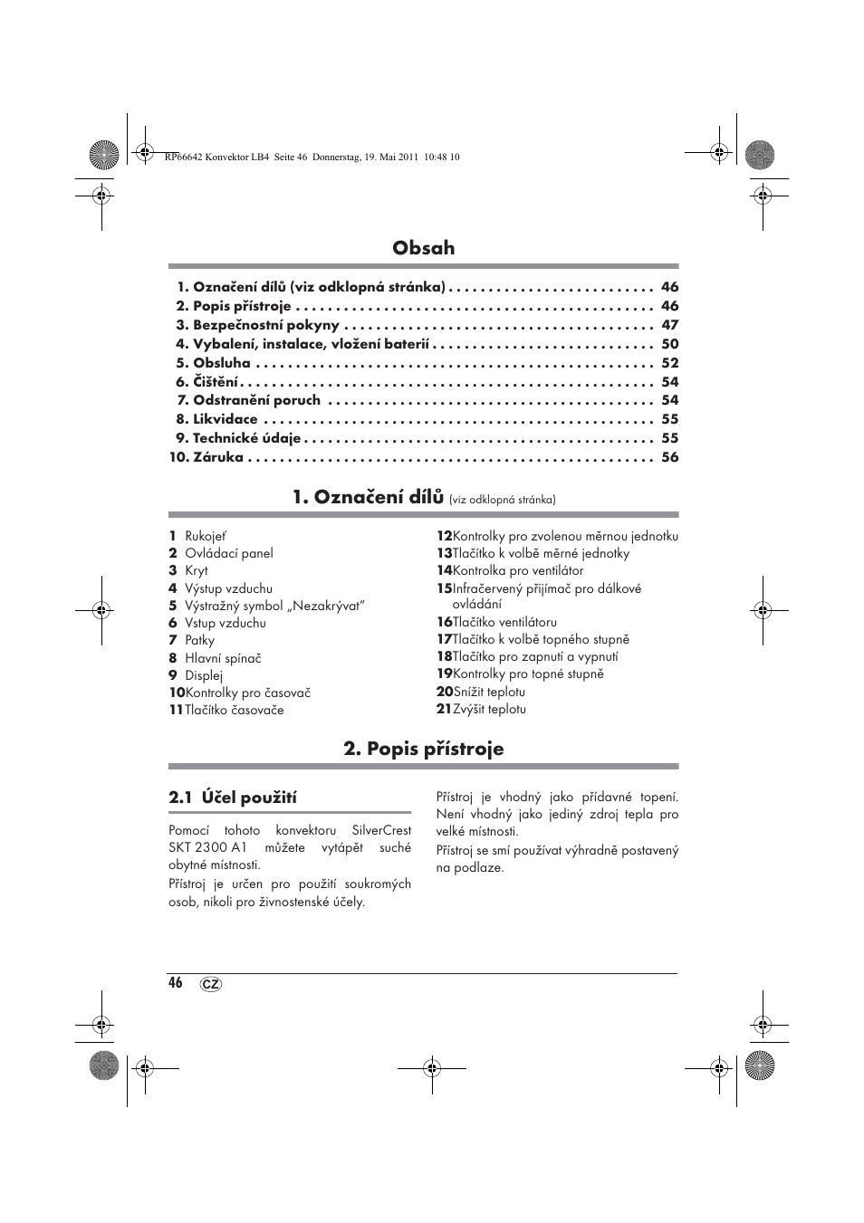 Silvercrest SKT 2300 A1 User Manual | Page 48 / 82