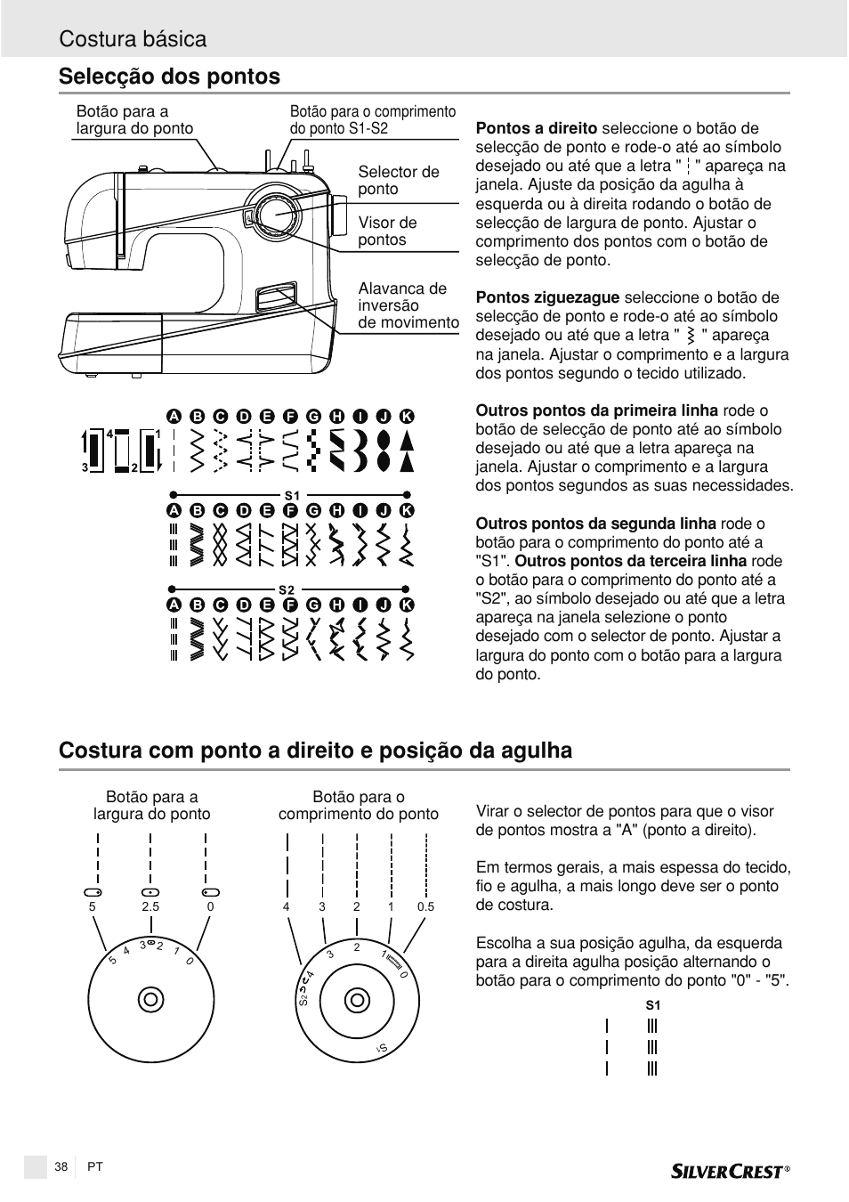 Costura básica | Silvercrest SNMD 33 A1 User Manual | Page 38 / 94
