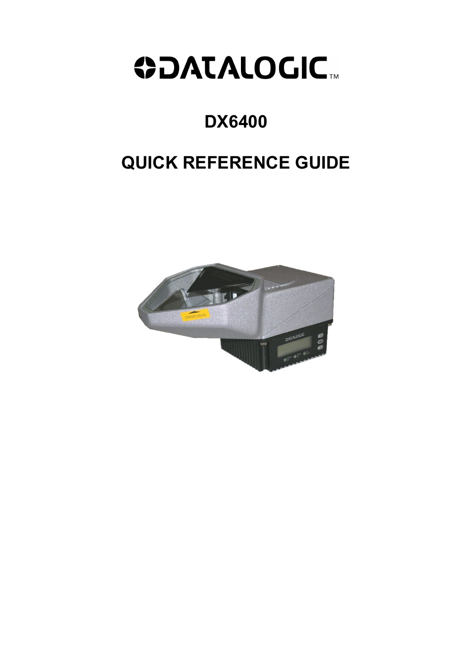 Datalogic Scanning DX6400 User Manual | 24 pages