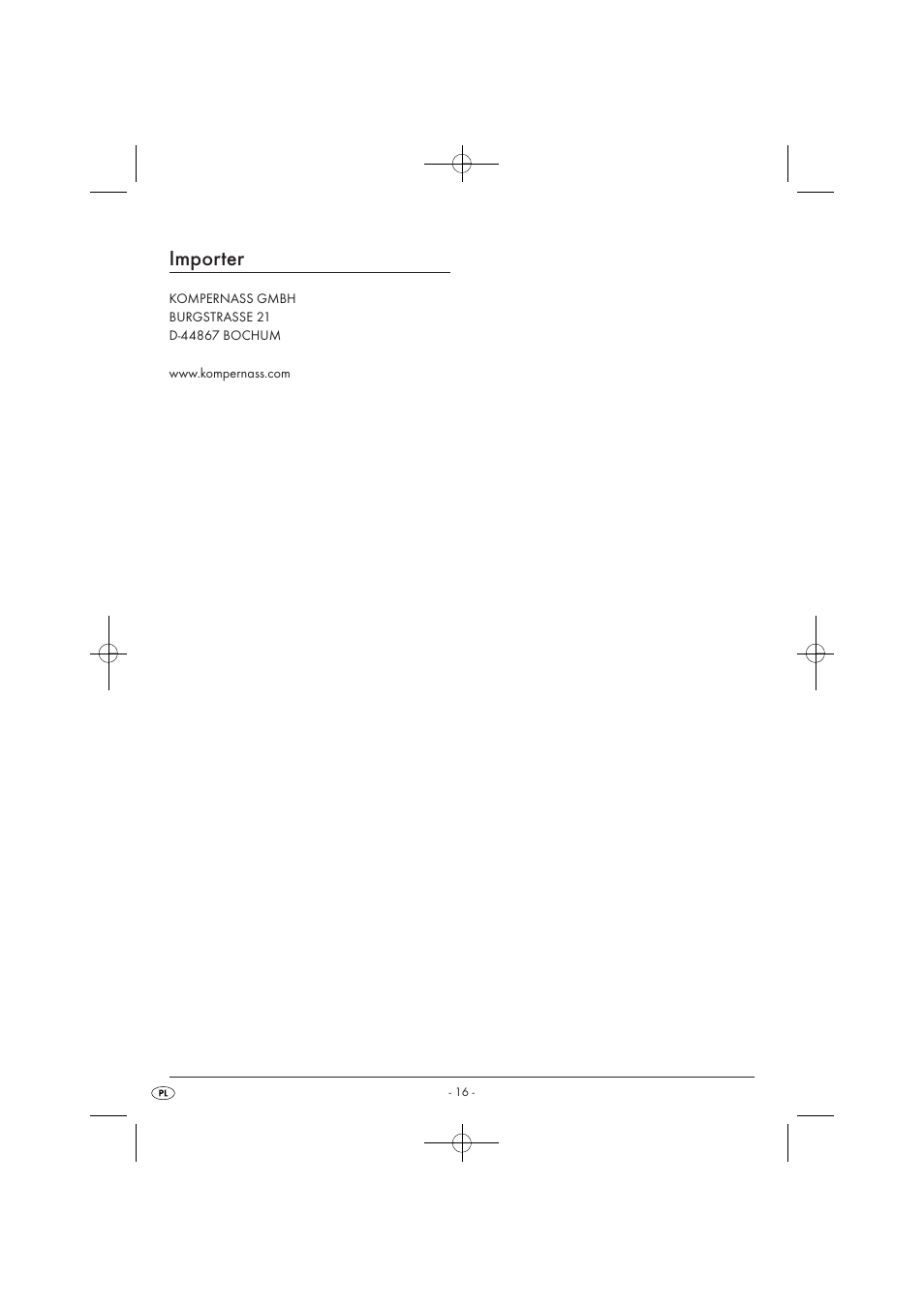 Importer | Silvercrest SWKD 3000 A1 User Manual | Page 18 / 58