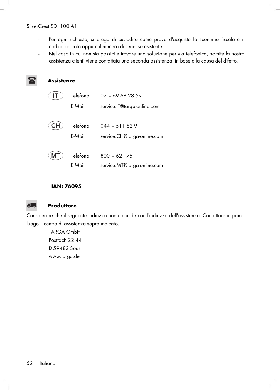 Silvercrest SDJ 100 A1 User Manual | Page 54 / 90
