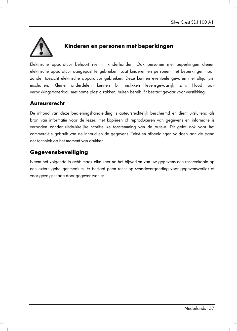 Silvercrest SDJ 100 A1 User Manual | Page 59 / 90