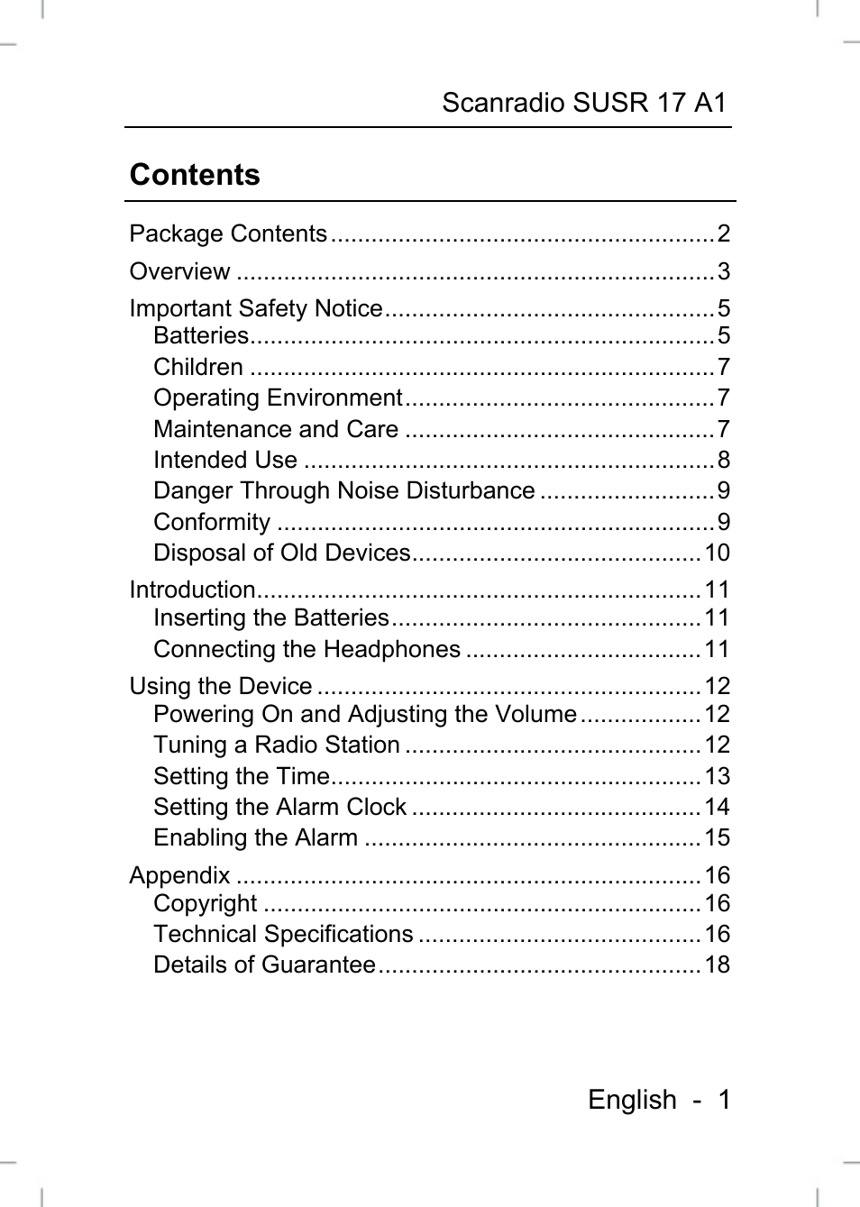 Silvercrest SUSR 17 A1 User Manual | 20 pages