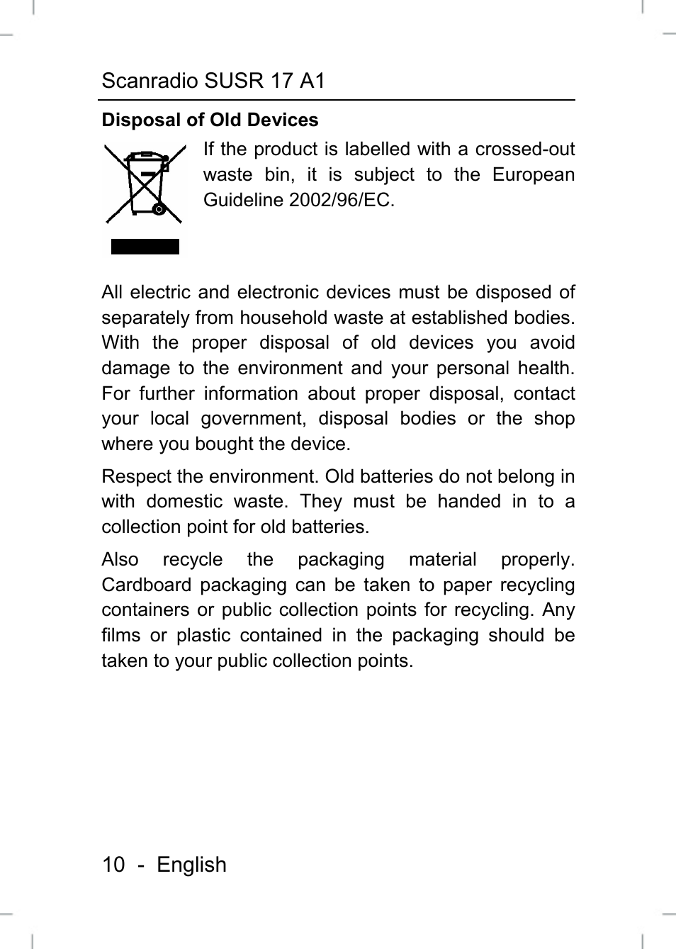 Silvercrest SUSR 17 A1 User Manual | Page 10 / 20