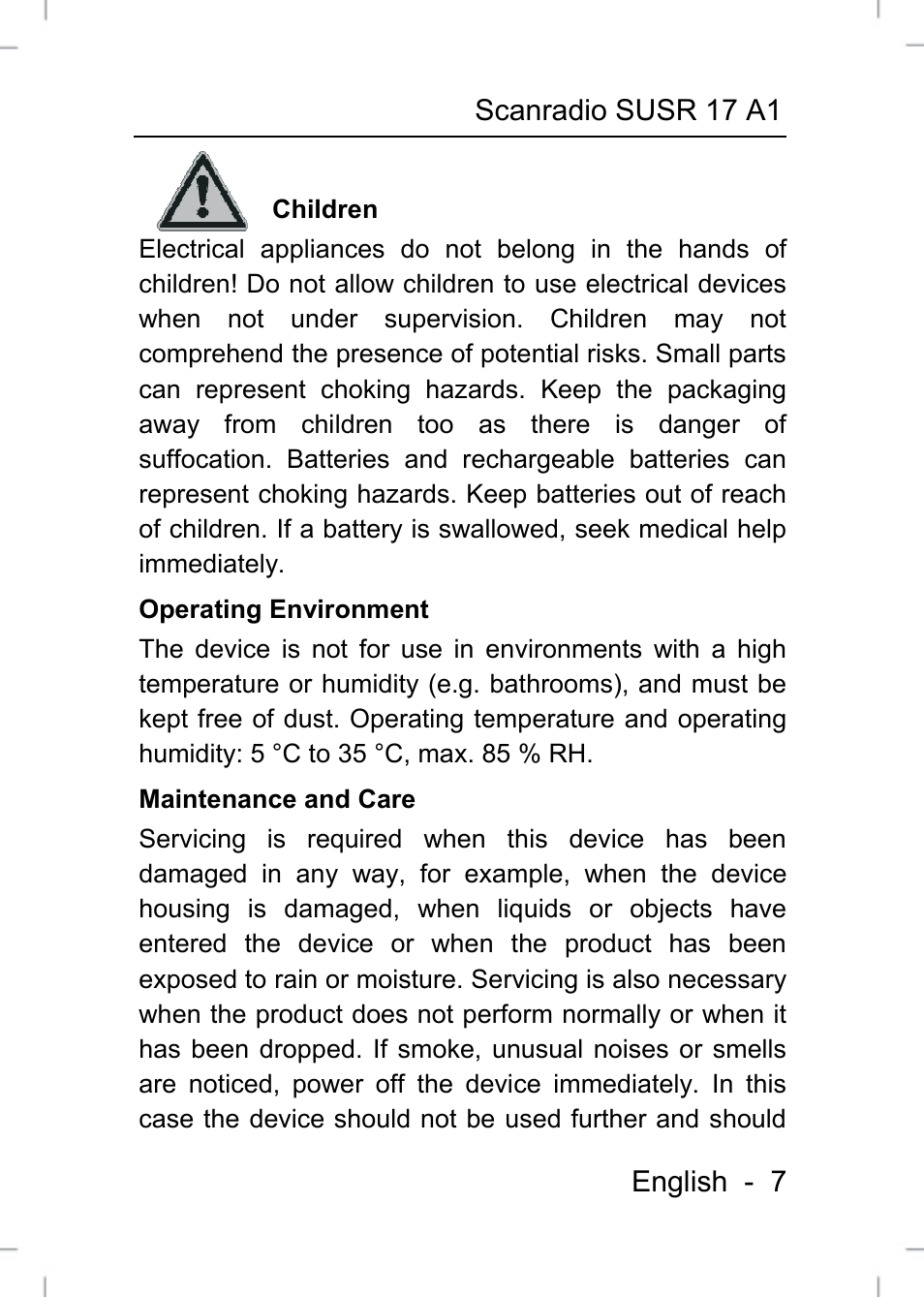 Silvercrest SUSR 17 A1 User Manual | Page 7 / 20