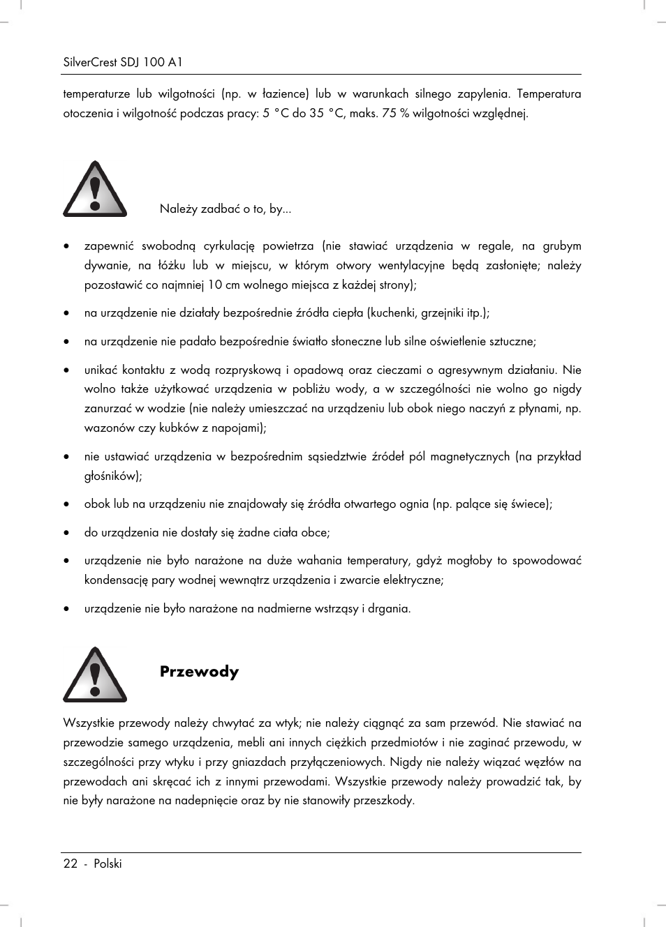 Przewody | Silvercrest SDJ 100 A1 User Manual | Page 24 / 90