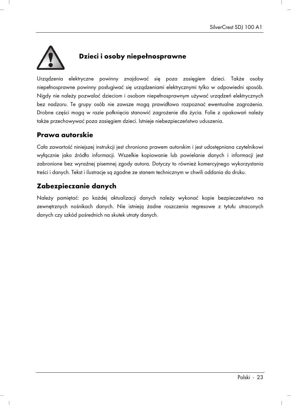 Silvercrest SDJ 100 A1 User Manual | Page 25 / 90