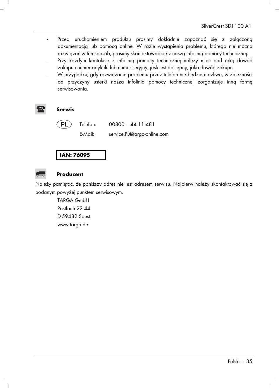 Silvercrest SDJ 100 A1 User Manual | Page 37 / 90