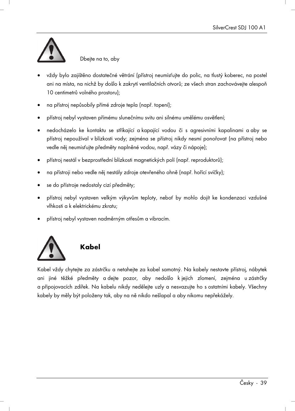 Kabel | Silvercrest SDJ 100 A1 User Manual | Page 41 / 90