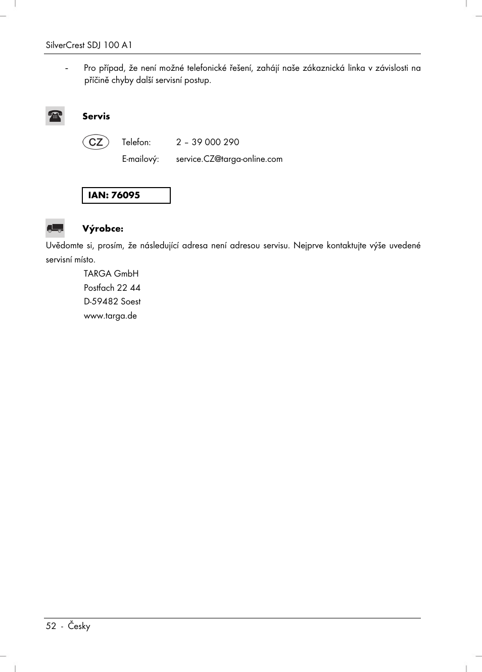 Silvercrest SDJ 100 A1 User Manual | Page 54 / 90