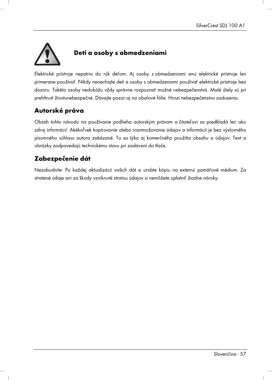 Silvercrest SDJ 100 A1 User Manual | Page 59 / 90