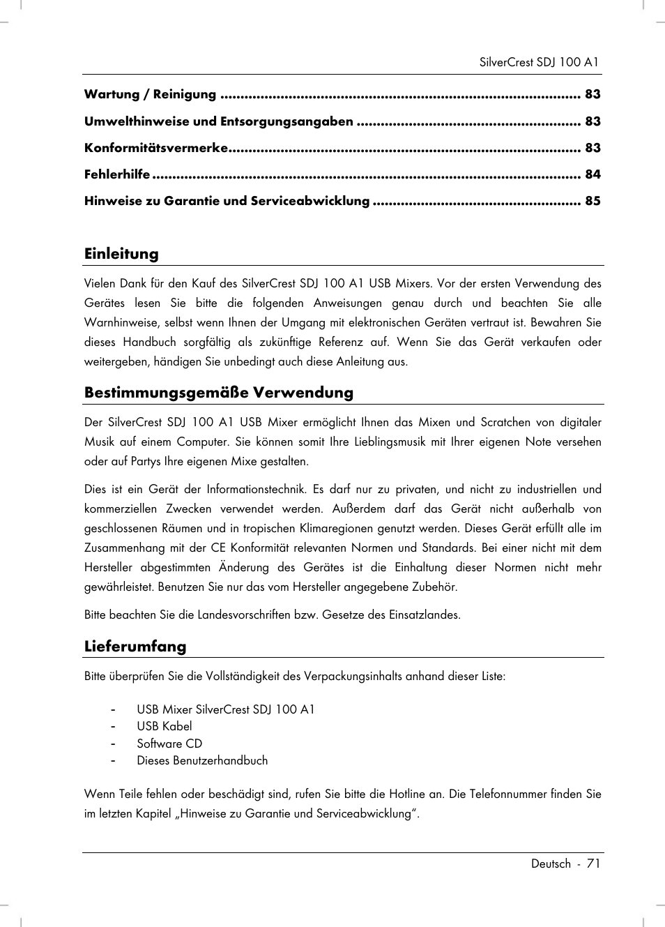 Silvercrest SDJ 100 A1 User Manual | Page 73 / 90
