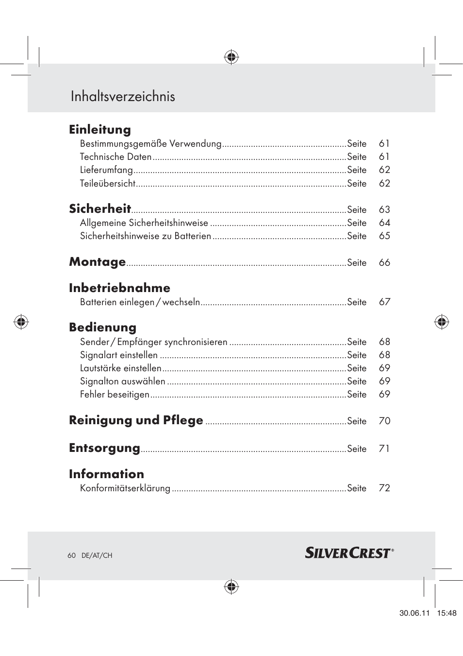 Silvercrest Z30914 User Manual | Page 61 / 74