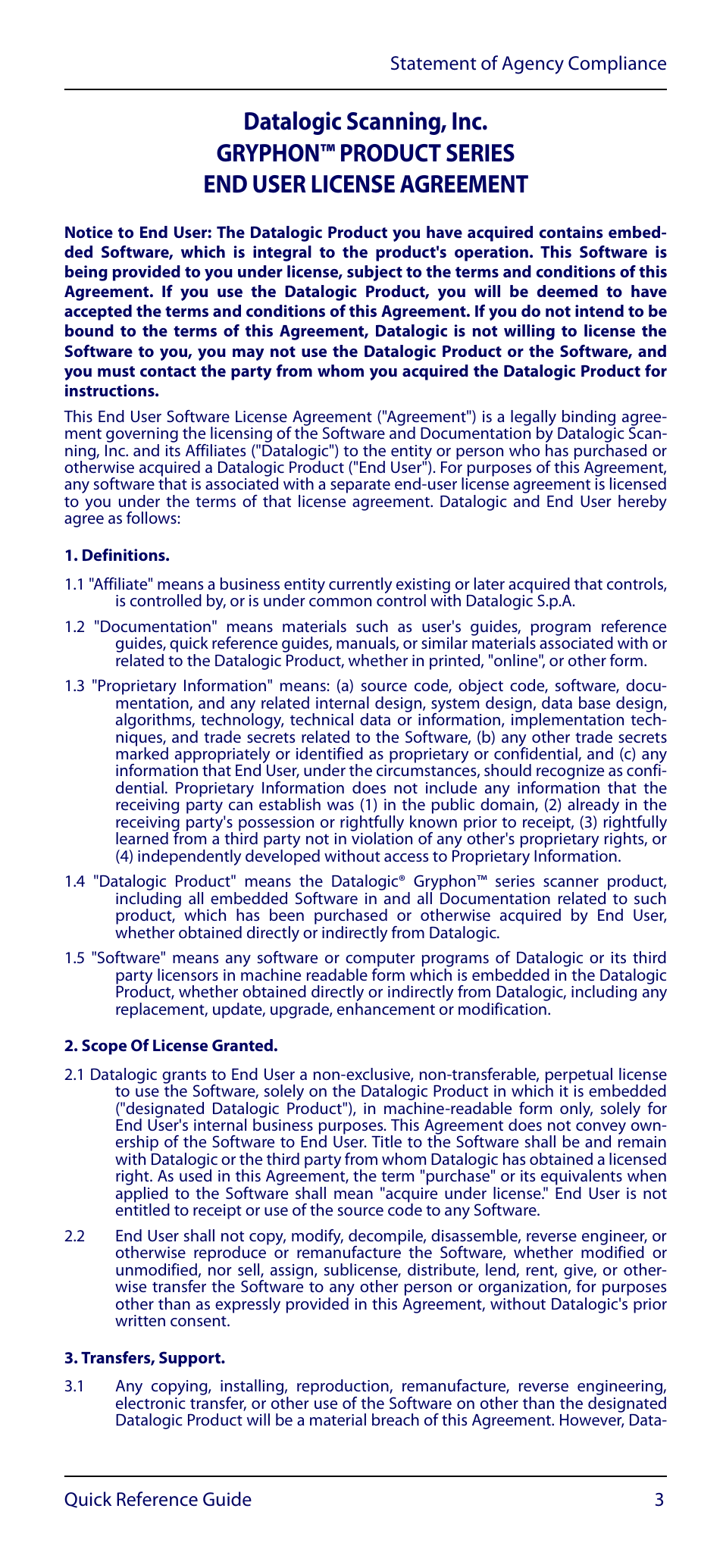 Datalogic Scanning GRYPHON GM4100 User Manual | Page 7 / 52