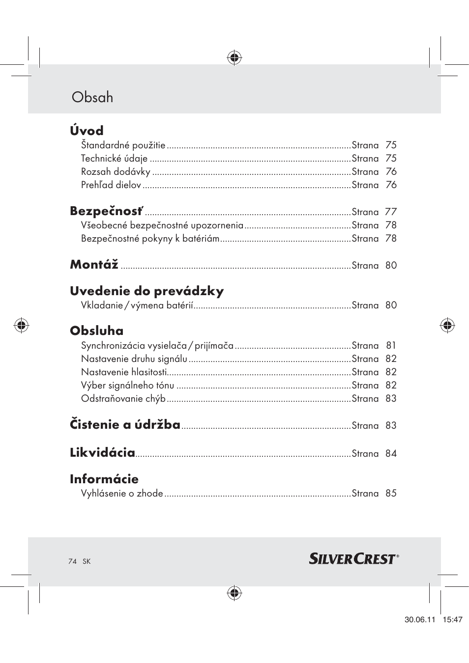 Silvercrest Z30914 User Manual | Page 75 / 101