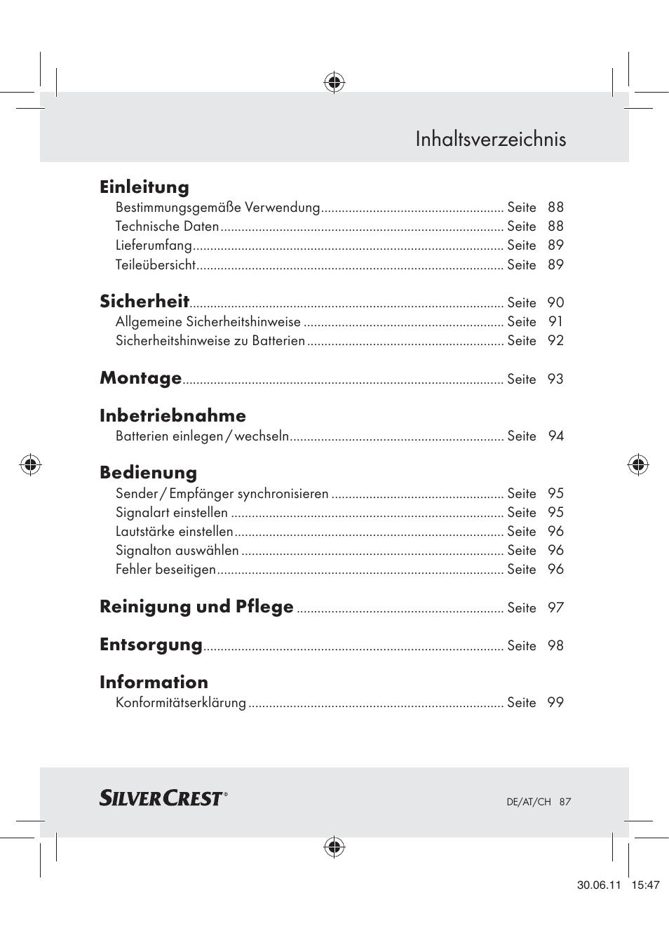 Silvercrest Z30914 User Manual | Page 88 / 101