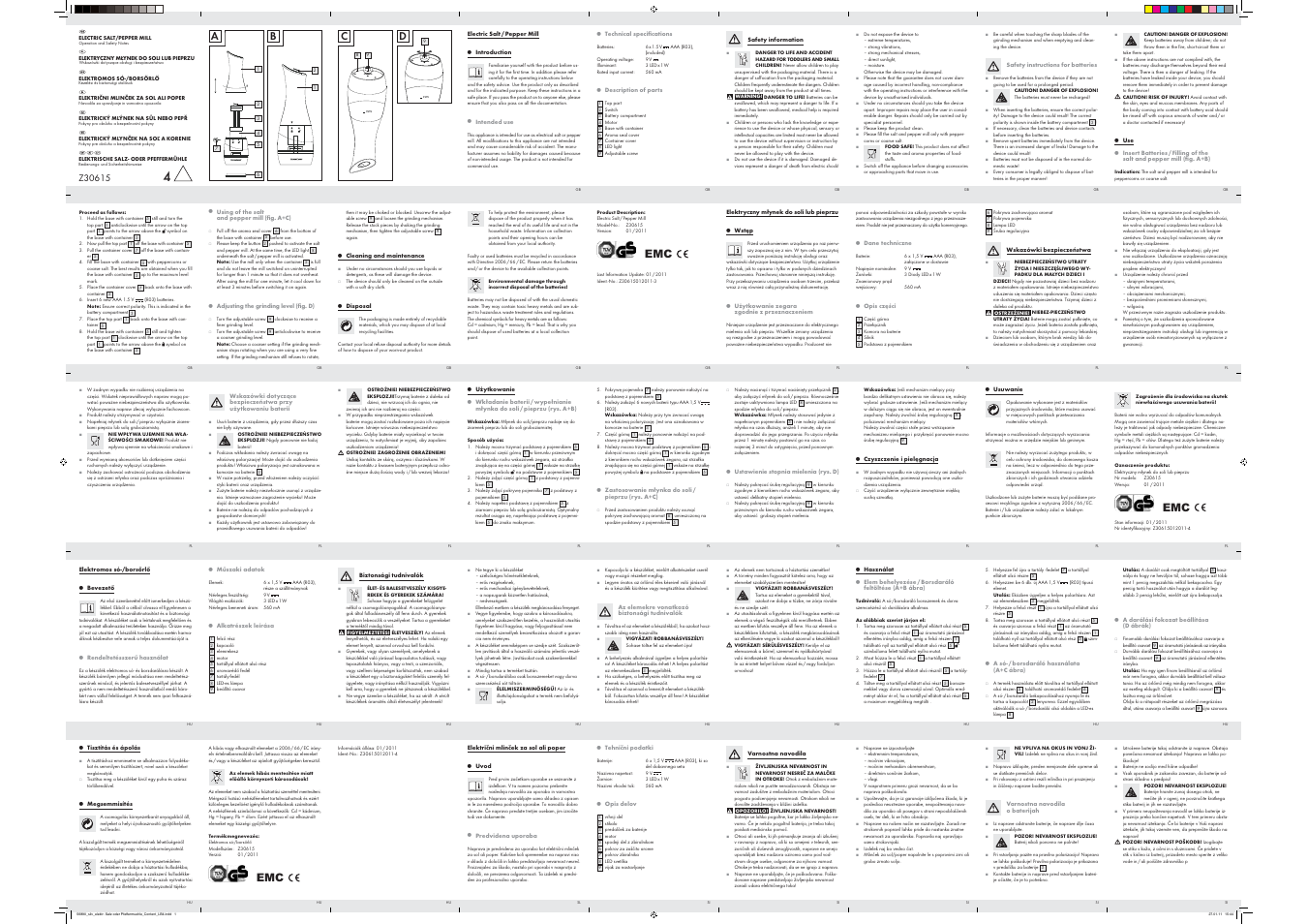 Silvercrest Z30615 User Manual | 2 pages
